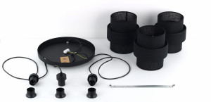 Lampa wisząca Calisto Black 3x E27 - TK Lighting
