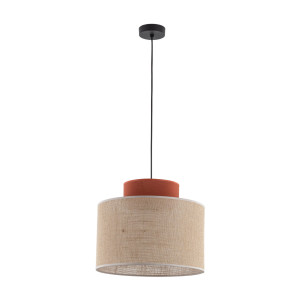 Lampa wisząca Duo Juta Brown 1x E27 - TK Lighting