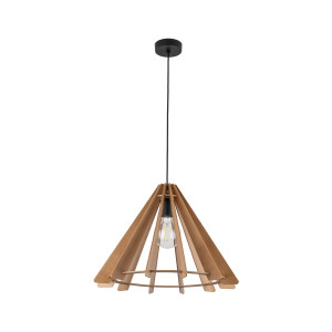 Lampa wisząca Eris Wood Brązowy 1x E27 - TK Lighting