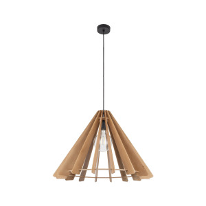 Lampa wisząca Eris Wood Czarny 1x E27 - TK Lighting