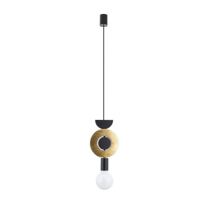 Lampa wisząca DROPS WOOD F 1xE27 złota 11180 Nowodvorski