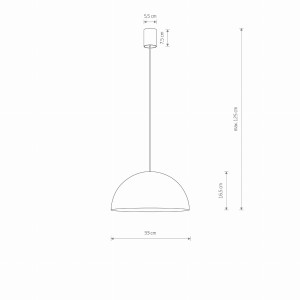 Lampa wisząca Hemisphere Super biały 1 pkt GX53 - Nowodvorski