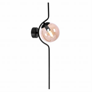 Kinkiet VELA K-5336 Bursztynowy, czarny 1 źr., E14, 10W LED - Kaja