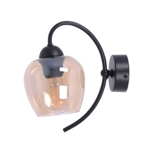 Kinkiet DIUNA K-5192 Bursztynowy, czarny 1 źr., E27, 15W LED - Kaja