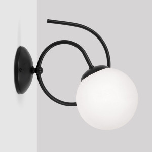 Kinkiet NELA K-5352 Czarny, biały 1 źr., E14, 10W LED - Kaja