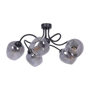 Lampa sufitowa SARA K-5196 Grafitowy, czarny 5 źr., E27, 15W LED - Kaja