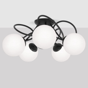 Lampa sufitowa NELA K-5351 Czarny, biały 5 źr., E14, 10W LED - Kaja