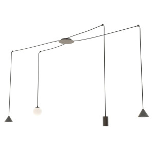 Lampa wisząca Emibig Fuji 4 czarna E14/GU10/GX53