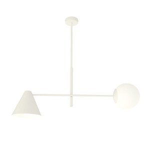 Lampa wisząca Hermes biały 2x E-14 - Emibig