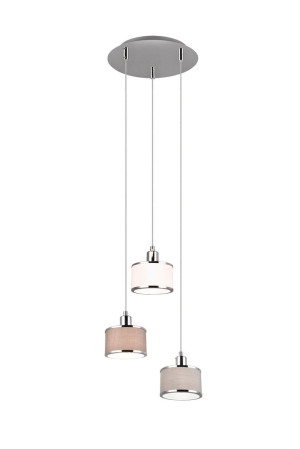 Lampa wisząca Kaprun srebrny i odcienie srebra E14 311630306 - Trio