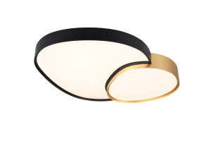 Lampa sufitowa Rise czarny, złoty i odcienie złota LED zintegrowany 647519280 - Trio