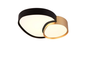Lampa sufitowa Rise czarny, złoty i odcienie złota LED zintegrowany 647510280 - Trio