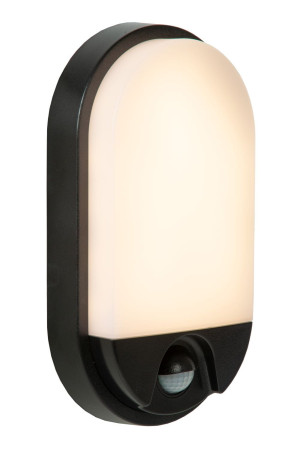 Kinkiet zewnętrzny Hups - Czujnik Ruchu czarny LED zintegrowany 22864/10/30 - Lucide