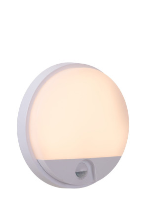 Kinkiet zewnętrzny Hups - Czujnik Ruchu biały LED zintegrowany 22863/10/31 - Lucide
