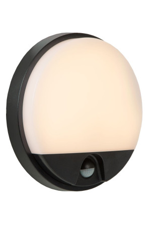 Kinkiet zewnętrzny Hups - Czujnik Ruchu czarny LED zintegrowany 22863/10/30 - Lucide