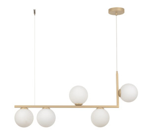 Lampa wisząca ANDY 5xG9 beżowo-złota 33612 Sigma