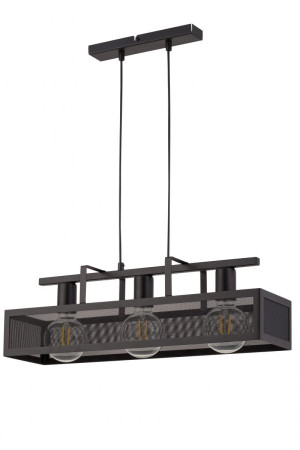 Lampa wisząca ALBERT 3 ZWIS E27 czarna 32173 Sigma