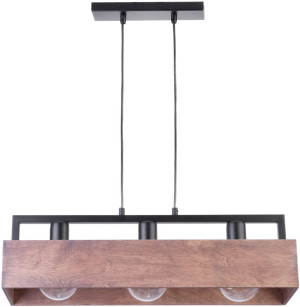 Lampa wisząca DAKOTA 3 zwis brąz E27 czarna 31746 Sigma