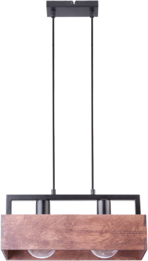 Lampa wisząca DAKOTA 2 zwis brąz E27 czarna 31748 Sigma