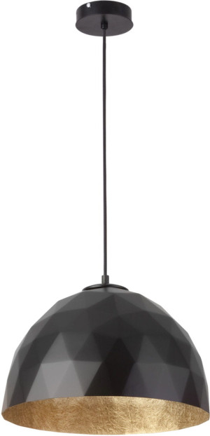 Lampa wisząca Diament M Czarny/złoty E27 - Sigma