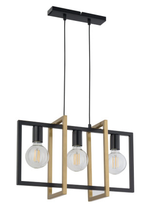 Lampa wisząca EDEN 3 zwis E27 czarna 32234 Sigma