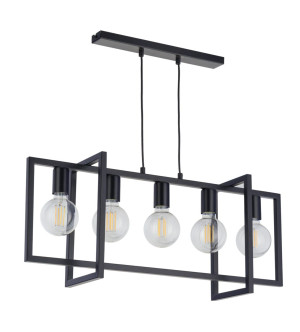 Lampa wisząca EDEN 5 zwis E27 czarna 32237 Sigma