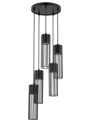 Lampa wisząca Fobia 5xGU10 koło czarna 33459 Sigma