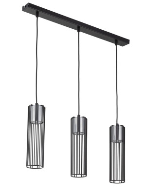 Lampa wisząca Fobia 3xGU10 prosta czarna 33454 Sigma