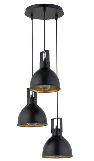 Lampa wisząca MARS 3xE27 koło czarna 32260 Sigma