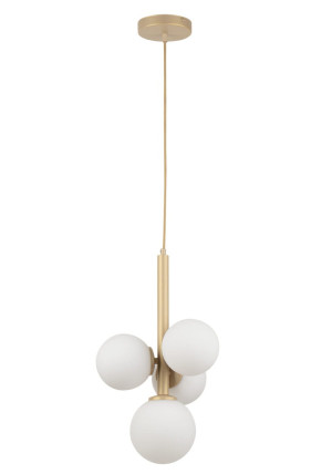 Lampa wisząca PERLA 4xG9 beżowo-złota 33606 Sigma