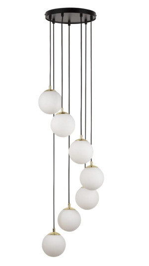 Lampa wisząca PIANO 7xG9 czarna 33660 Sigma