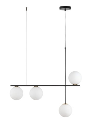 Lampa wisząca SILIA 4xG9 czarna 33691 Sigma