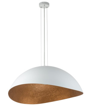 Lampa wisząca Solaris L Zwis /miedziany Biały E27 - Sigma