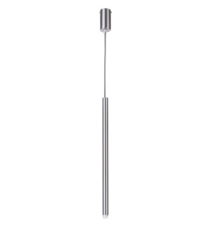 Lampa wisząca Sopel 1 Prosty Srebrny / Przewód Antracyt Srebrny Połysk G9 - Sigma