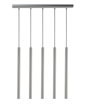Lampa wisząca Sopel 5 Prosty Srebrny G9 - Sigma