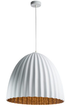 Lampa wisząca Telma 70 L _miedziany Biały/miedź E27 - Sigma