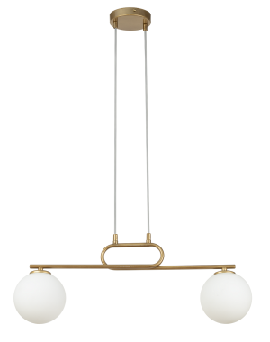 Lampa wisząca Tes 2 Zwis Złoty G9 - Sigma