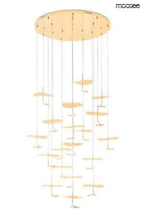 Lampa wisząca LEAFS DISC złota – Moosee
