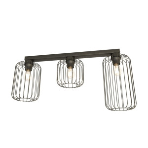 Lampa sufitowa Emibig Barn 3 czarna 3×E27
