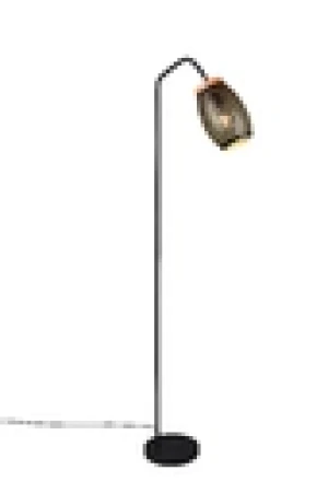 Lampa podłogowa Bidar czarny, złoty i odcienie złota E27 R41571080 - RL
