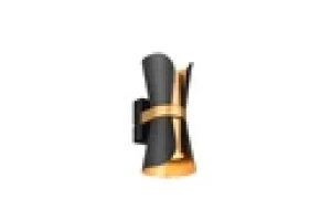 Kinkiet Coat czarny, złoty i odcienie złota GU10 218600280 - Trio