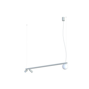 Lampa wisząca Fourty jedwabisty szary 3 pkt GU10 R35 i G9 - Nowodvorski