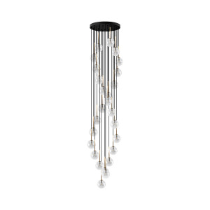 Lampa wisząca Aurora Transparent Czarny, Złoty 26x G9 - TK Lighting