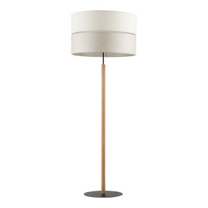 Lampa podłogowa Eco Czarny, Sosna 1x E27 - TK Lighting