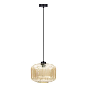 Lampa wisząca CLARK K-5651 Bursztynowy, czarny 1 źr., E27, 15W LED - Kaja