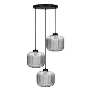 Lampa wisząca CAMPO K-5664 Grafitowy, czarny 3 źr., E27, 15W LED - Kaja