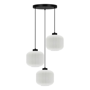 Lampa wisząca SPARTA K-5644 Biały, czarny 3 źr., E27, 15W LED - Kaja