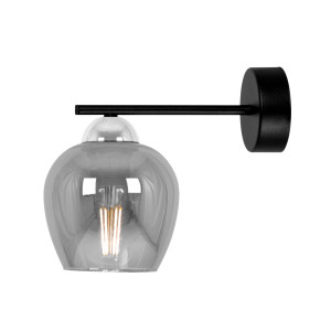 Kinkiet NIRA K-5613 Czarny, chrom 1 źr., E27, 15W LED - Kaja