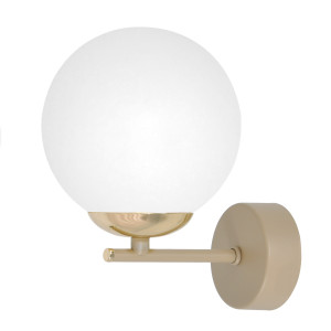 Kinkiet SAVIA K-5795 Biały, beż, złoty 1 źr., E14, 10W LED - Kaja