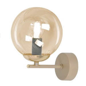 Kinkiet FELIX K-5785 Bursztynowy, beż 1 źr., E14, 10W LED - Kaja